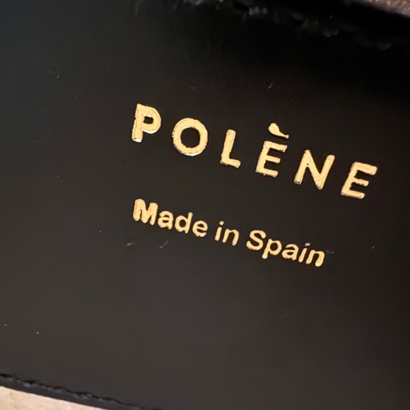 SOLD ❤️polene Numéro Sept Mini smooth leather chain crossbody top handle bl - Picture 13 of 17